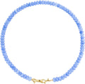 Rainbow Gemstone Beaded Choker Necklace for Women 18in - 14K Gold Bow