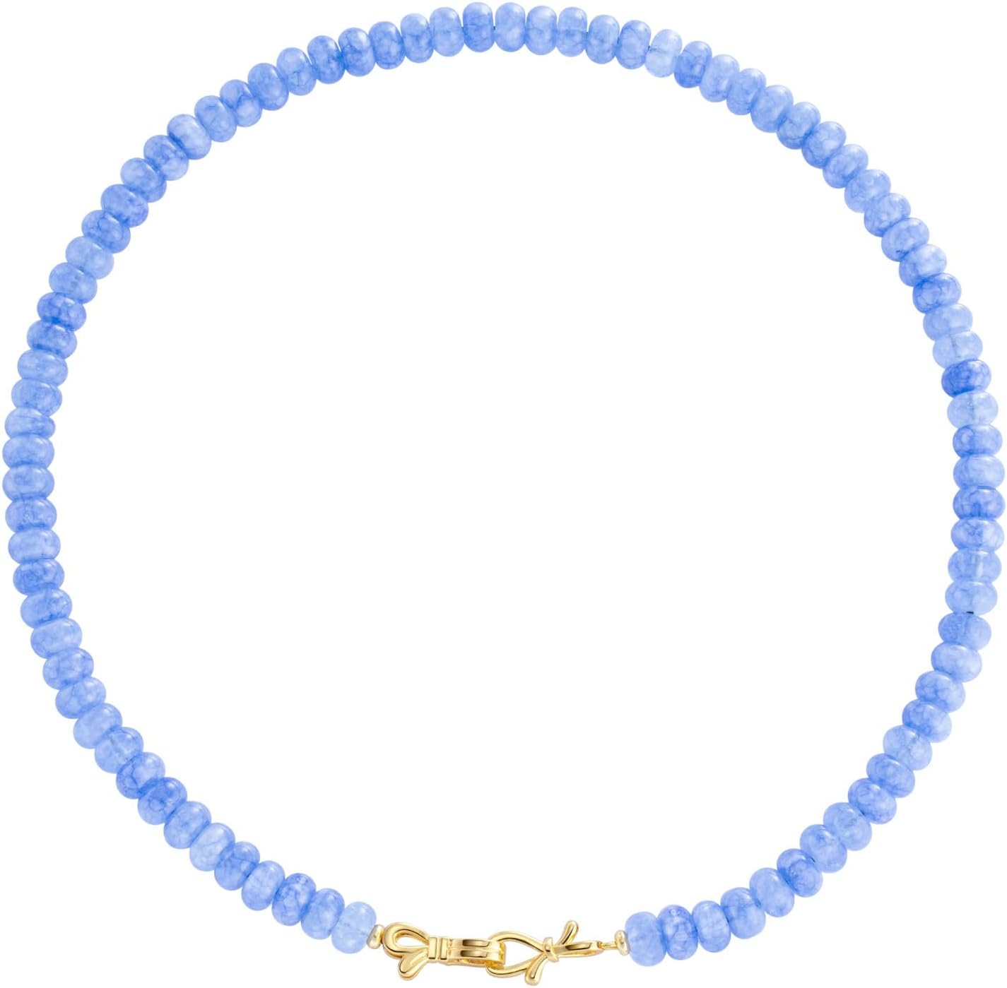 Rainbow Colorful Gemstone Beaded Choker Necklace for Women