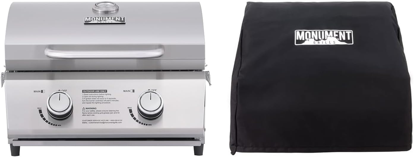 Monument Grills Tabletop Propane Gas Grill for Outdoor Cooking