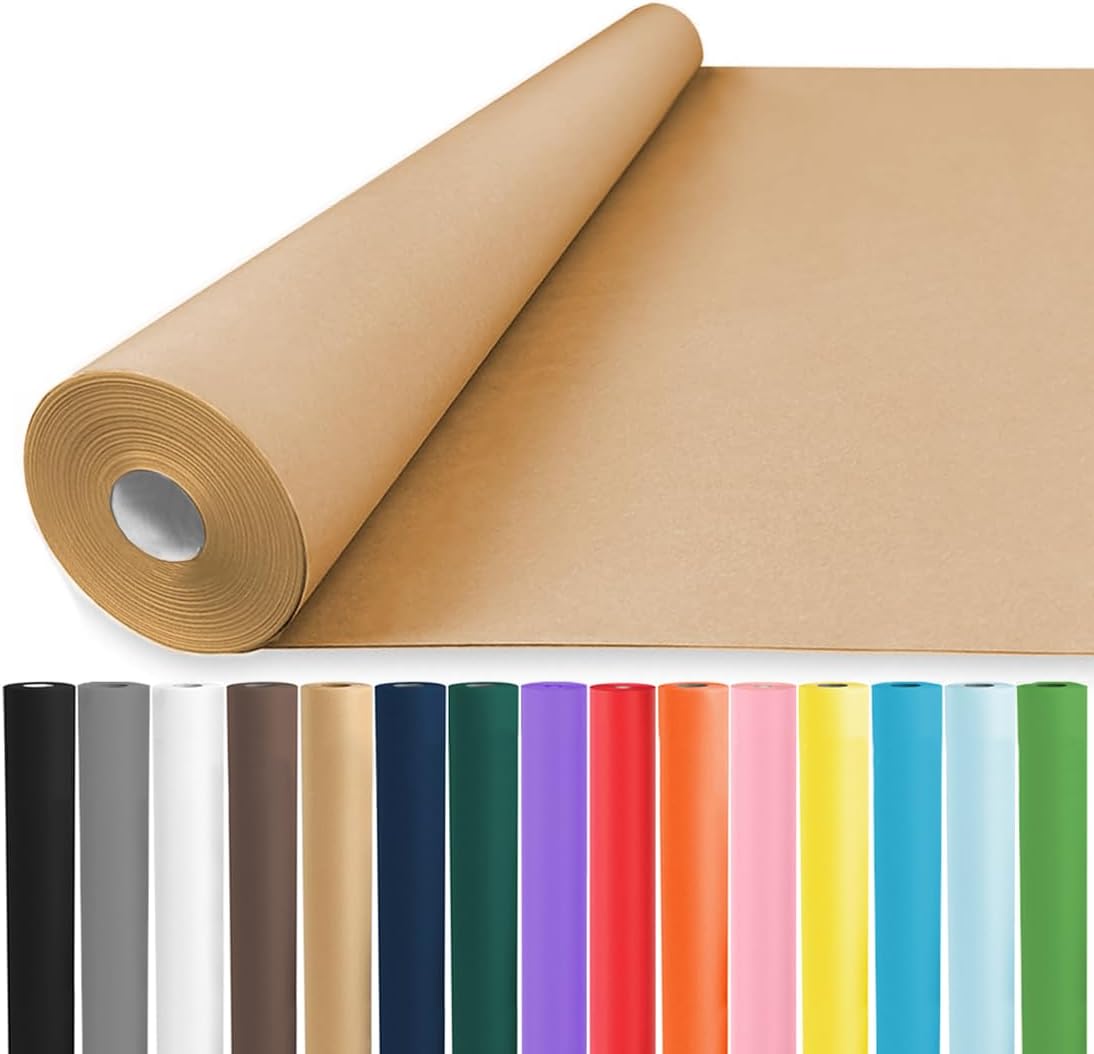 Brown Wrapping Paper Roll for Gift Wrapping and Crafts Use