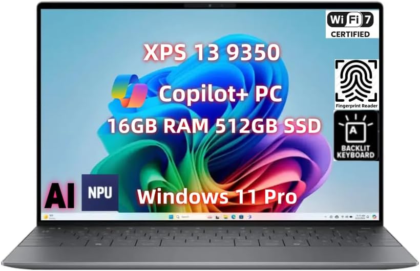 NewDel.l XPS 13 9350 Laptop with Core Ultra 7 and AI NPU