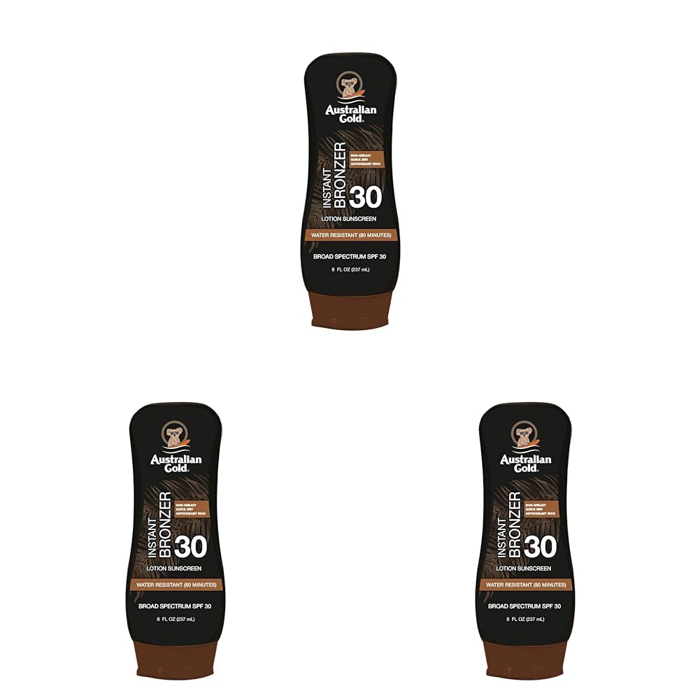 Australian Gold Sunscreen Lotion with Instant Bronzer SPF 30