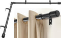 Heavy Duty 1 Inch Corner Curtain Rods Set 30-76 in - L-Shaped Corner