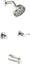 2 Handle Shower Faucet Set with Tub Spout for Elegant Bathrooms