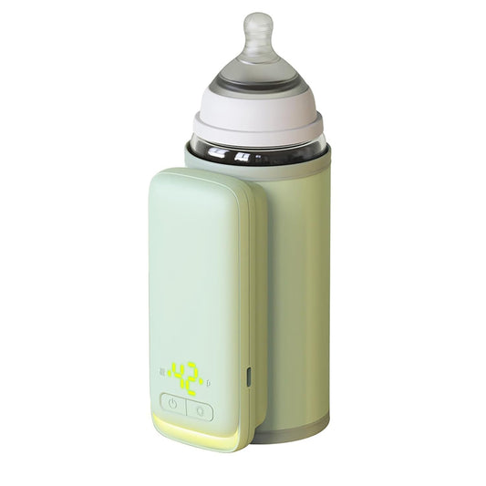 Fast Heating Portable Bottle Warmer - Precise Temp, LCD Display, Rechargeable