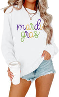 Mardi Gras Embroidered Sweatshirt - Festive Carnival Style