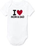 The Children's Place Baby Bodysuits, I Heart Mom and Dad, 100% Cotton, 6-9 Months