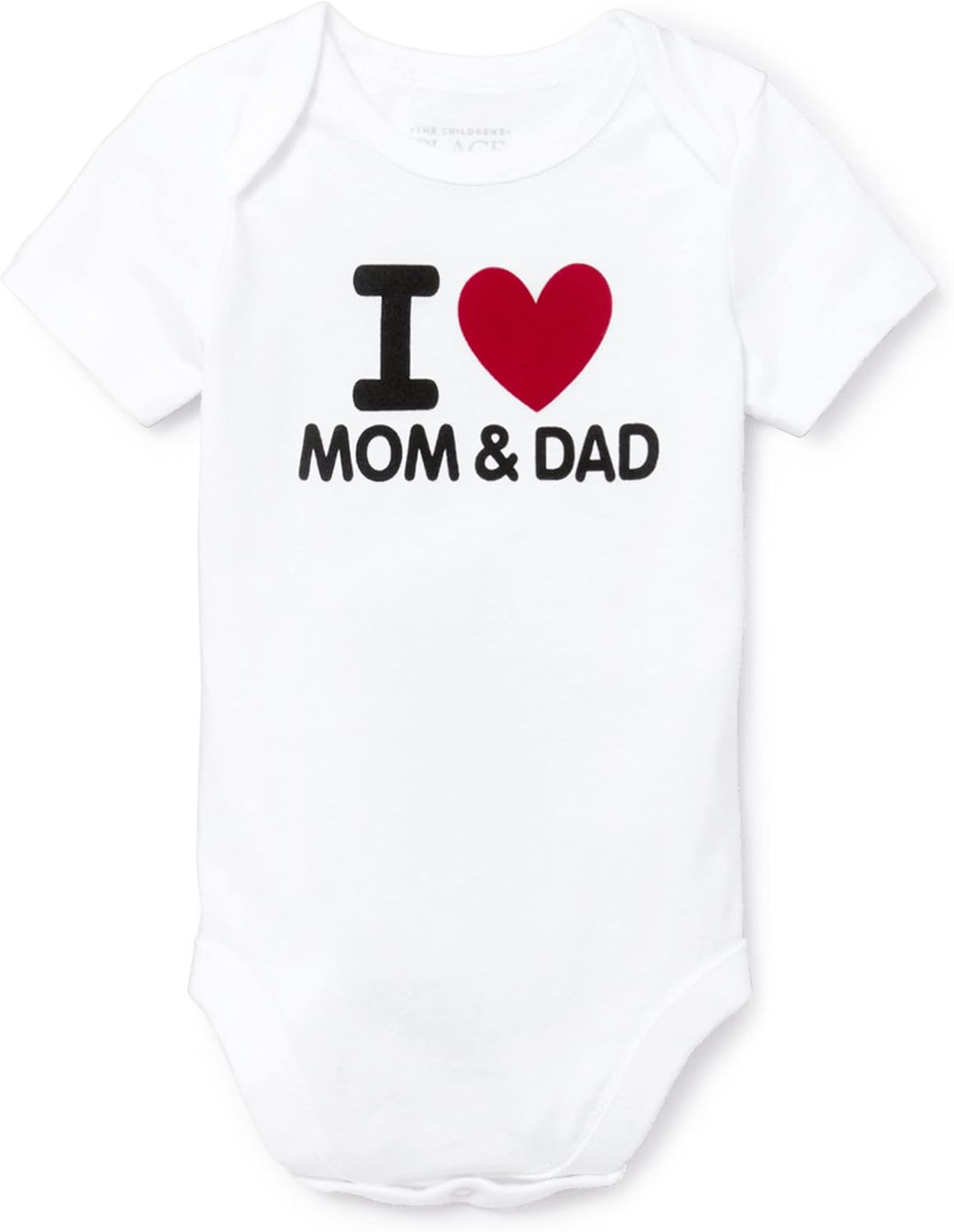 The Children's Place Baby Bodysuits, I Heart Mom and Dad, 100% Cotton, 6-9 Months
