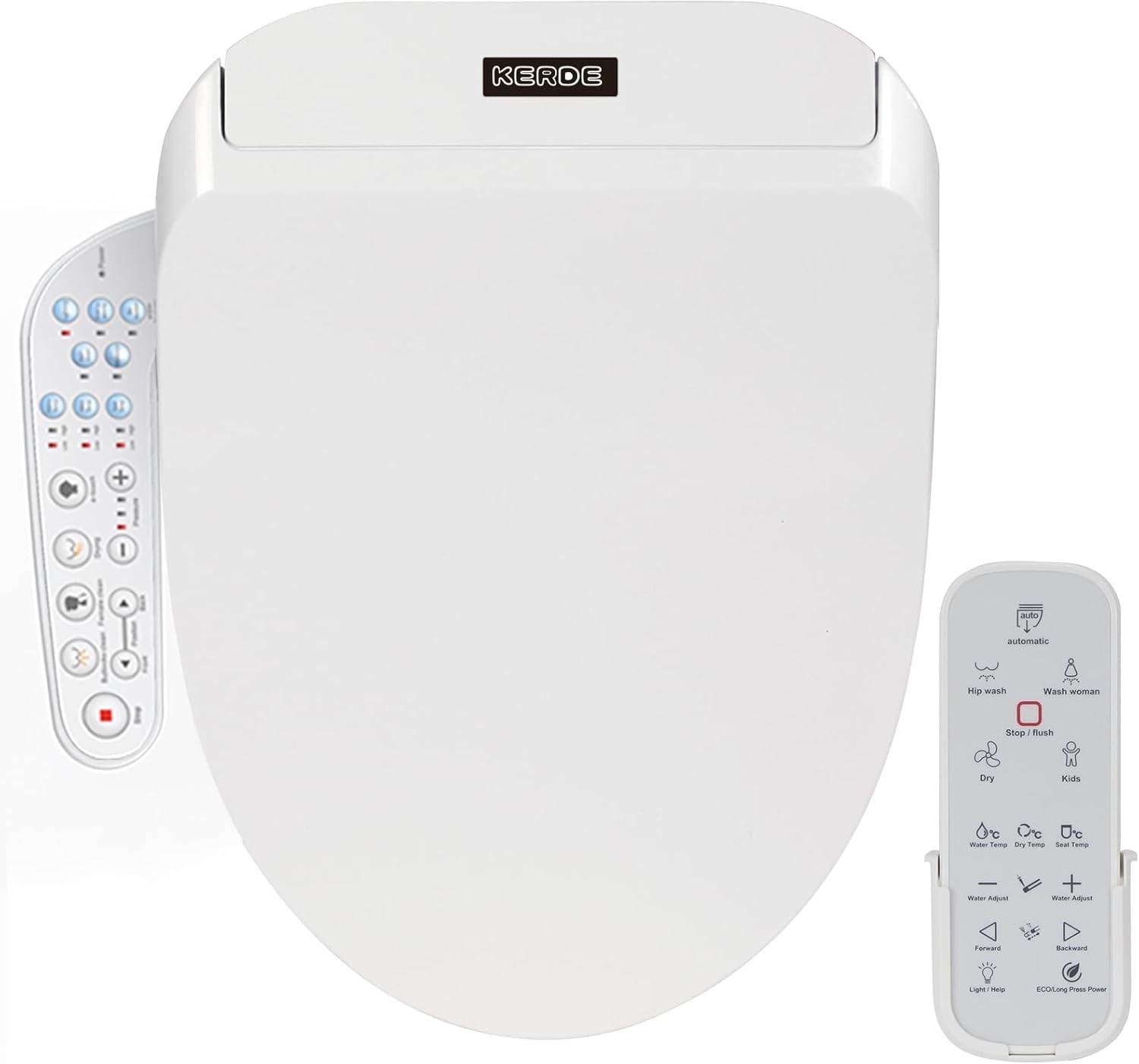 KERDE P30B Bidet Toilet Seat with Dual Control & Warm Water Wash