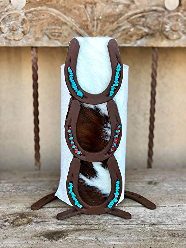 Horseshoe Paper Towel Holder - Rustic Western Kitchen Decor