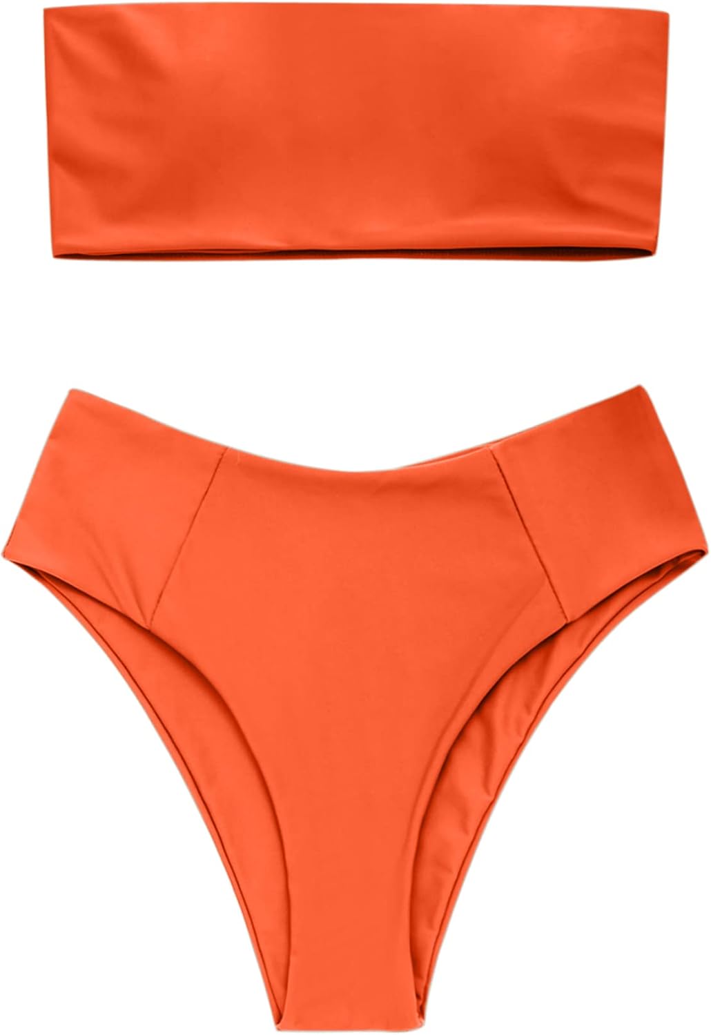 ZAFUL Women's High Cut Bandeau Bikini Set for Beach Fun