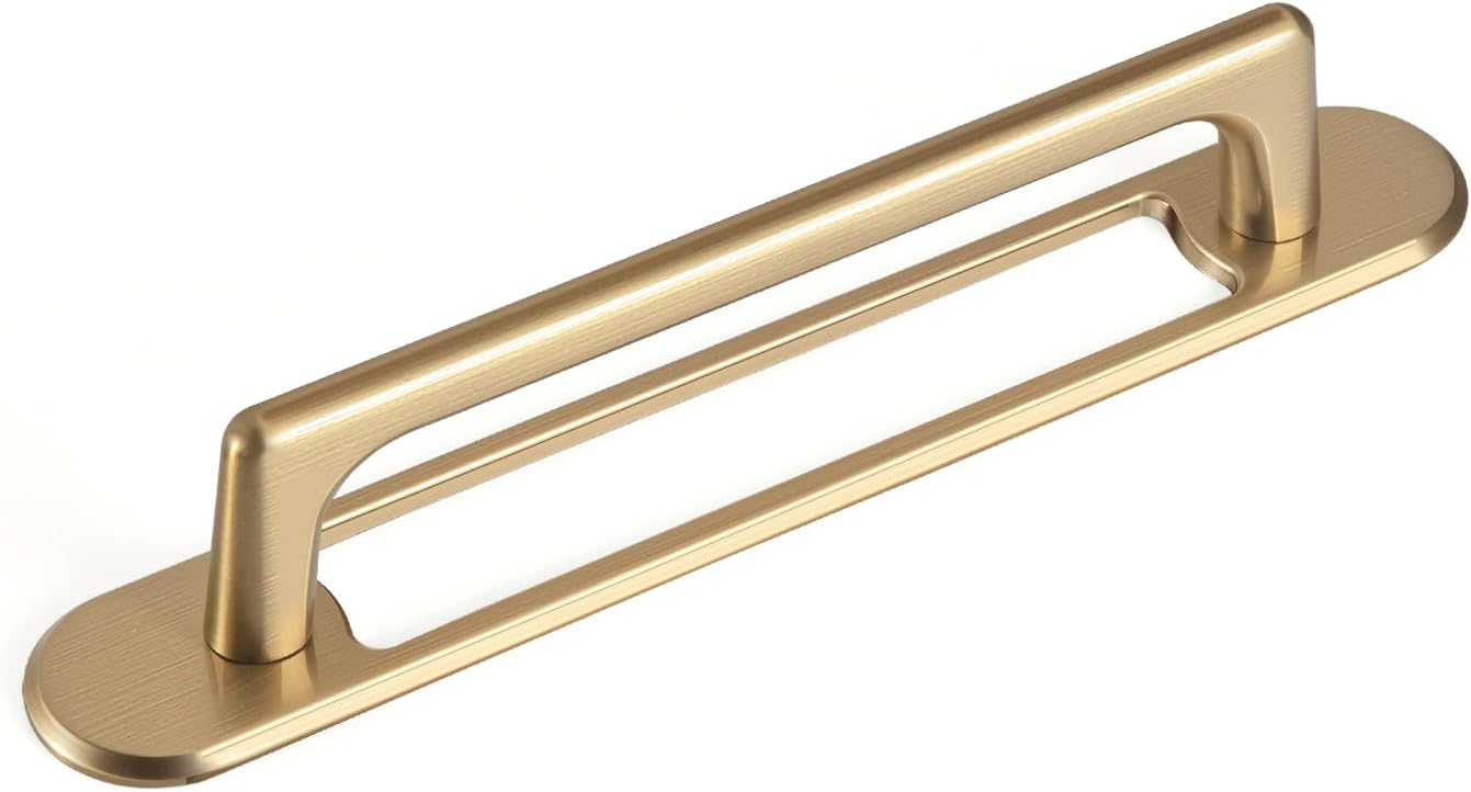Goo-Ki Champagne Bronze Cabinet Pulls with Filigree Backplate