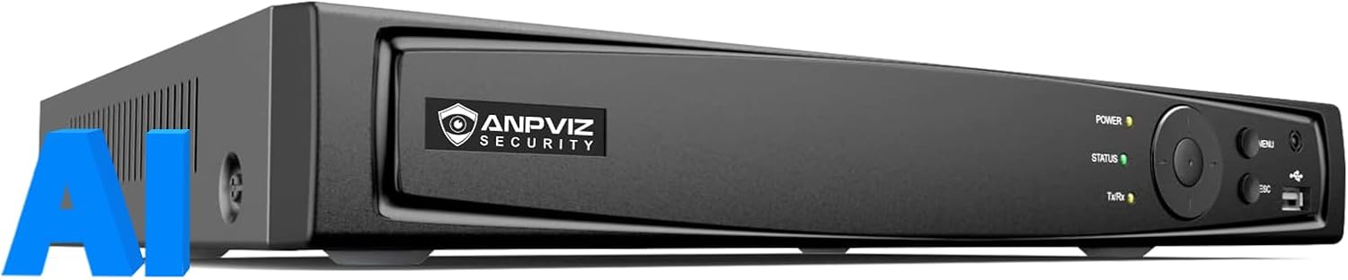 Anpviz AI 12MP 16CH POE NVR for Smart Home Security Systems