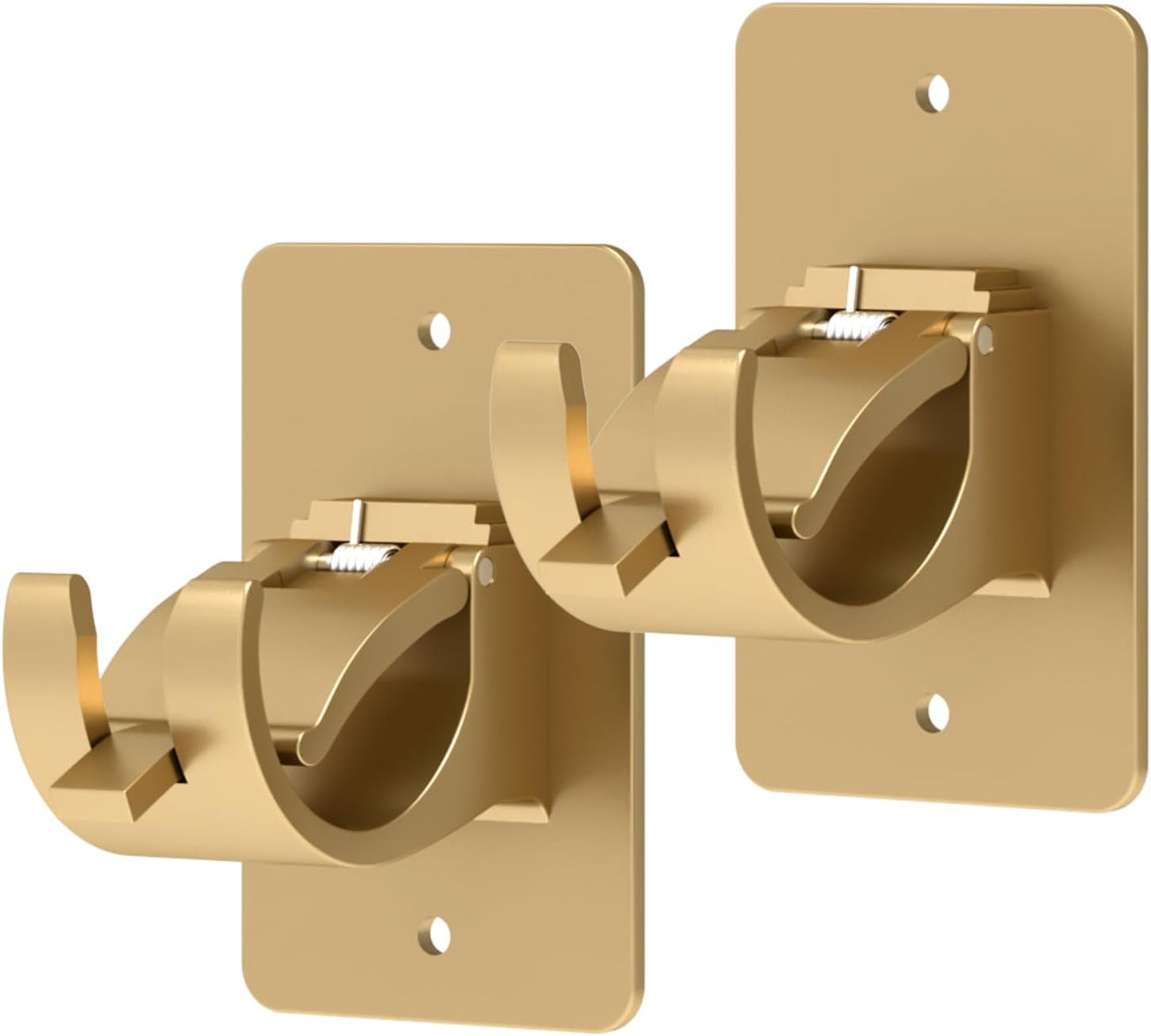 No Drill Gold Curtain Rod Holders - Easy Installation!