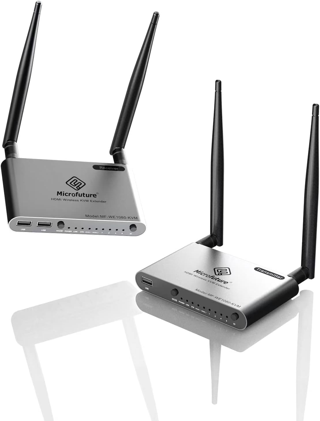 Wireless HDMI KVM Extender 200m Range HDMI Loop-Out USB Keyboard/Mouse - MICROFUTURE