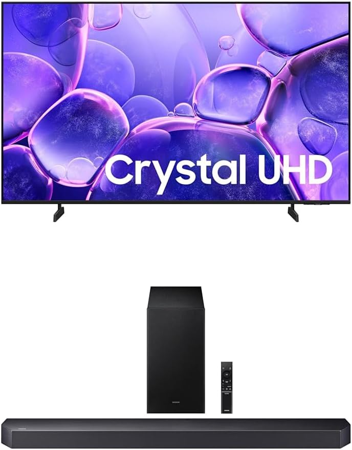 Samsung 58-Inch Crystal UHD 4K Smart TV Bundle with Soundbar