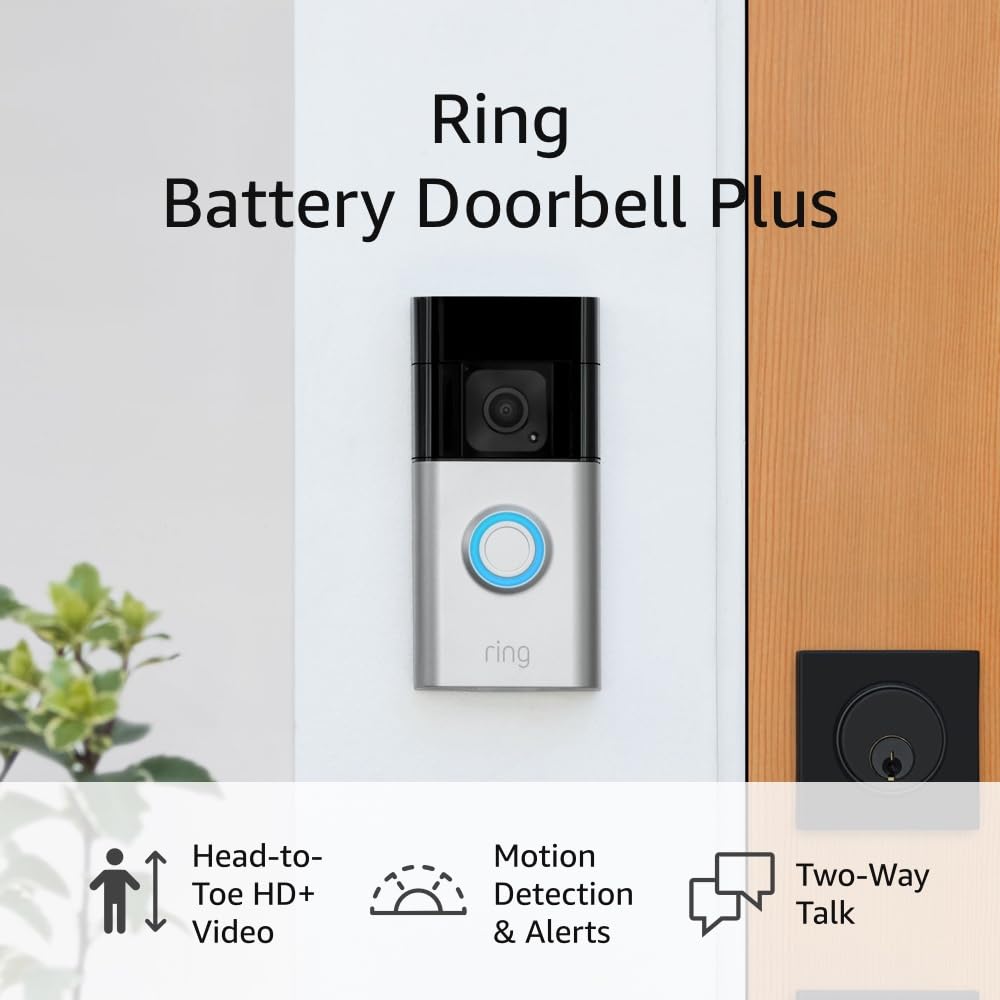 Ring Battery Doorbell Plus | Full HD Video & Alerts