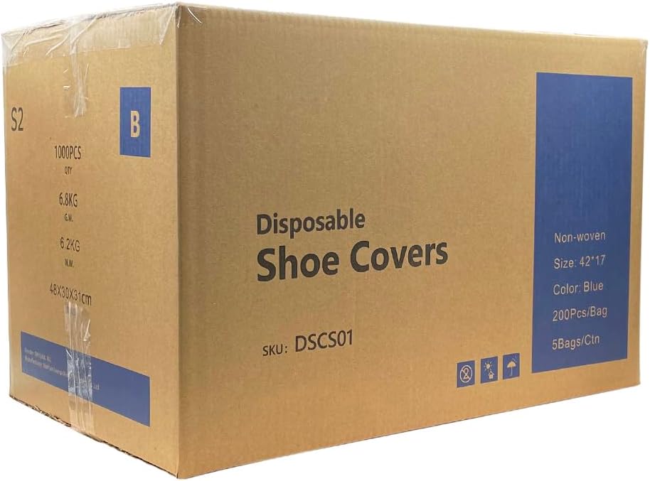 Disposable Boot & Shoe Covers Non Slip Durable Case of 1000