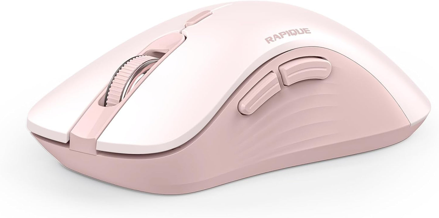 Dual Bluetooth & 2.4 GHz Wireless Mouse - Seamless Multi-Device Connection!