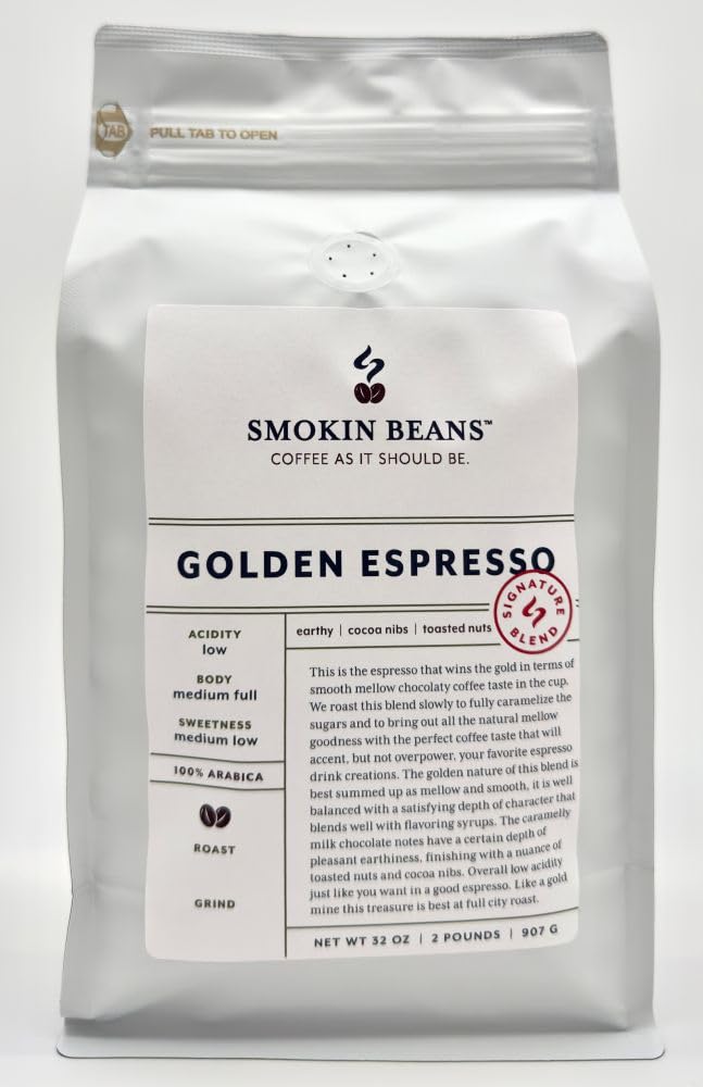 Smokin Beans 2-Pound Golden Espresso Coffee for Coffee Lovers