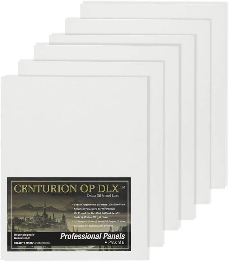 Centurion Deluxe Oil Primed Linen Canvas Panels for Artists