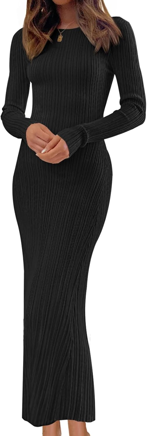 Stylish Long Sleeve Bodycon Sweater Dress for Fall Fashion