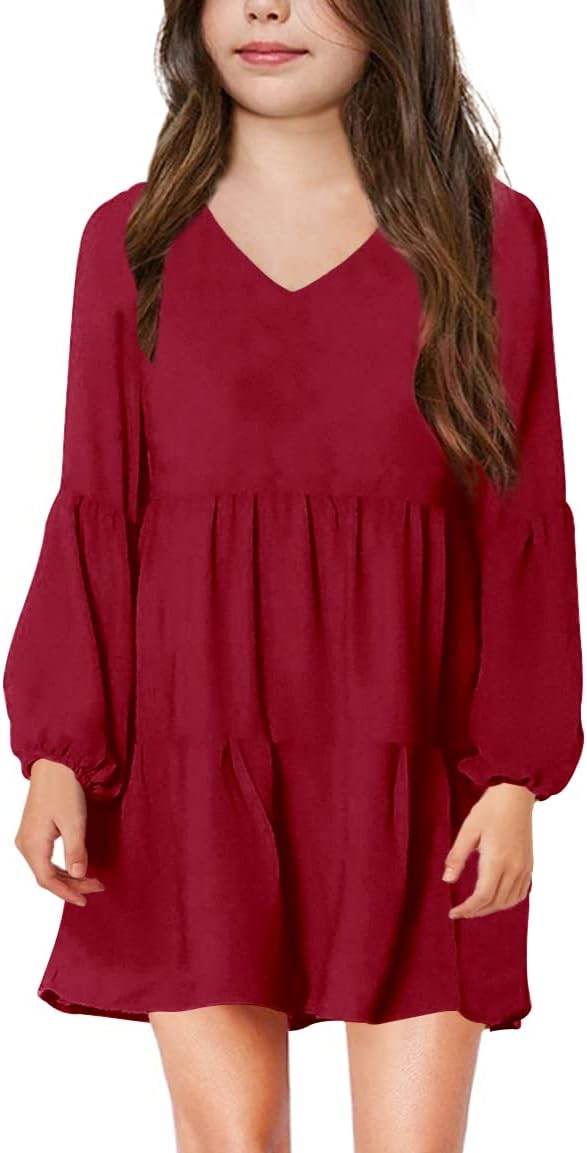 Imily Bela Girls Casual Tunic Dresses for School and Parties