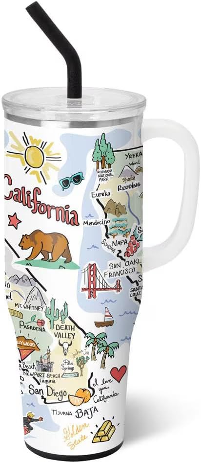 Swig Life 40oz Mega Mug: Insulated Tumbler with Handle & Straw