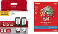 Canon Ink and Photo Paper Bundle for TR4520, MX492, MG2520