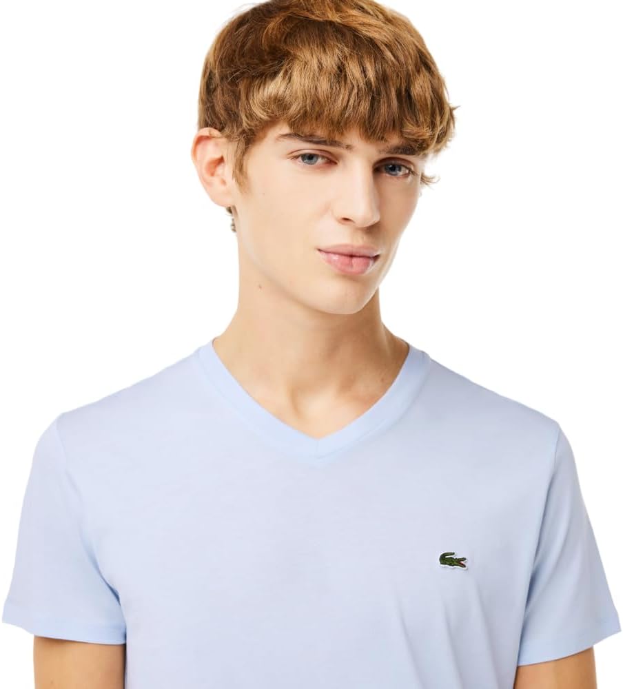Lacoste Men's Short Sleeve V-Neck Pima Cotton Jersey T-Shirt Review