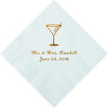 50 Gold Foil Personalized Napkins - Elegant Cocktail Charm