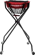 PowerNet Portable Ball Caddy 36in Wheeled Hopper - Back Saver