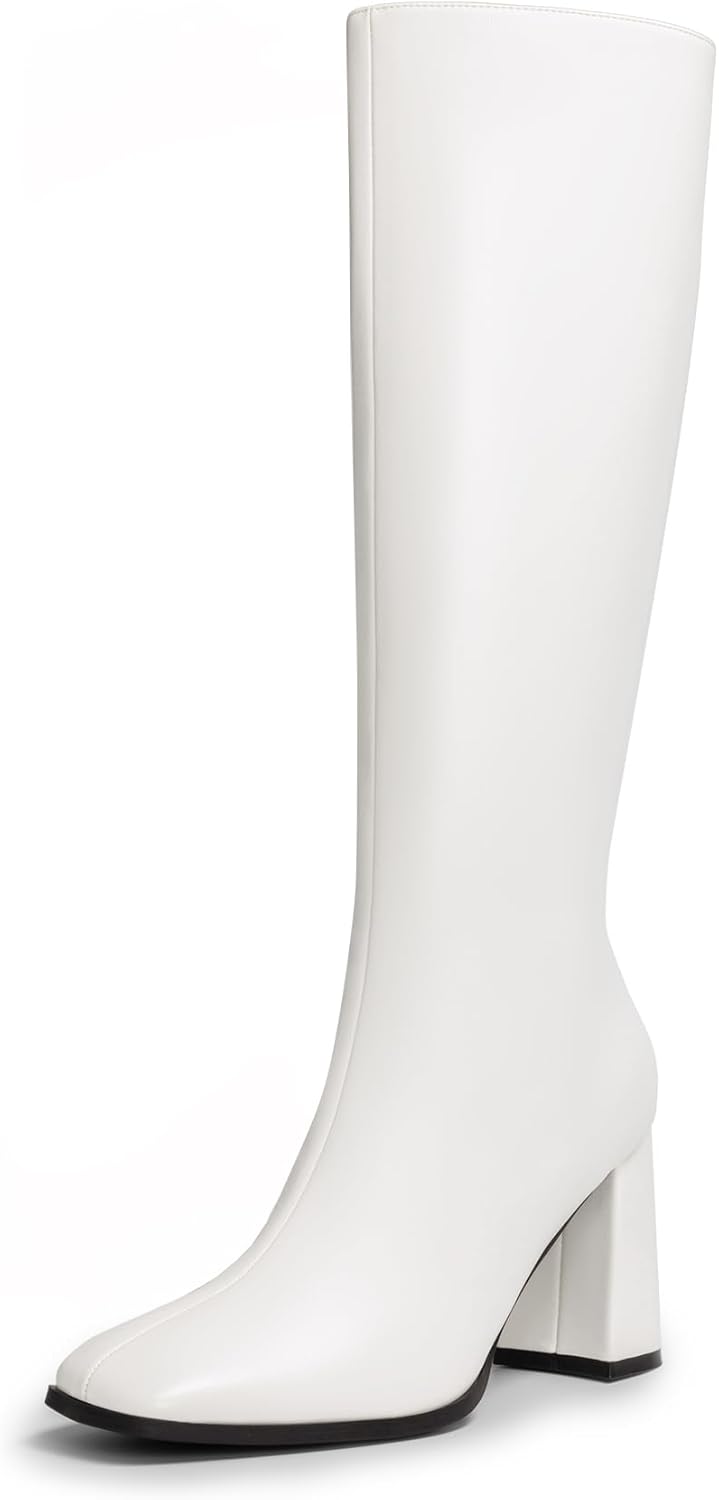 DREAM PAIRS Knee High Boots for Women with Chunky Heel Style