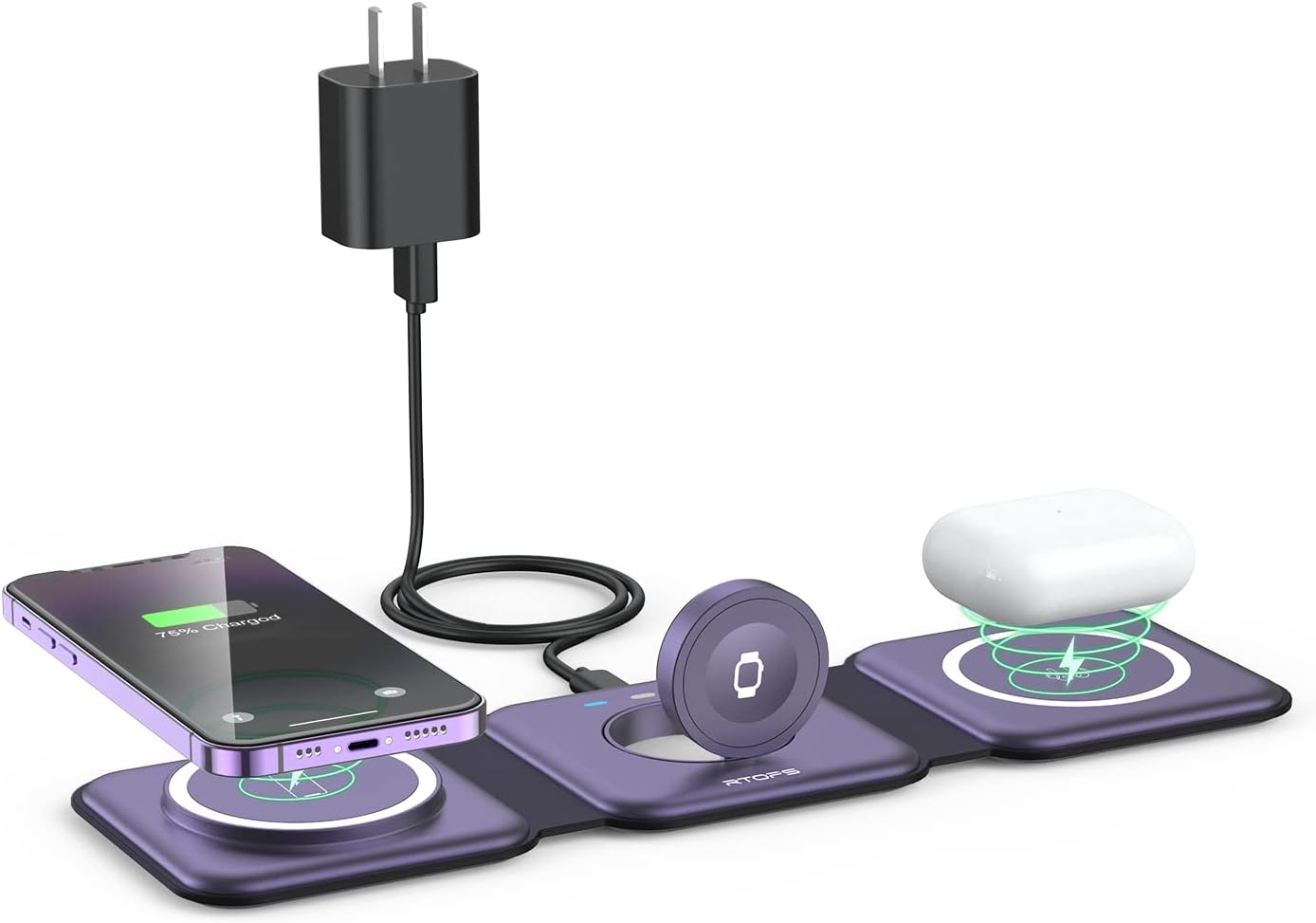 Wireless Charger 3 in 1 for iPhone, Apple Watch, and AirPods