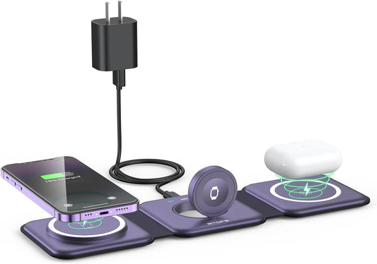 Wireless Charger 3 in 1 for iPhone, Apple Watch, and AirPods
