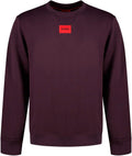 HUGO Men's Regular Fit Square Logo Jersey Sweatshirt - Clean Cut