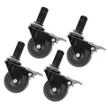 PIPE DECOR Swivel Caster Wheels for 1 in Pipe (4-Pack) - Locking