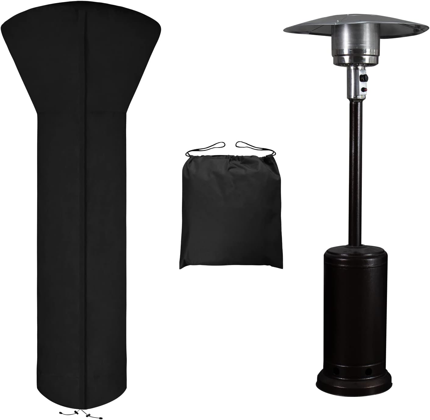 Waterproof Patio Heater Cover with Zipper & Bag - UV-Resistant, Windproof | Easy-Going