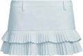 Women's Double Ruffle Mini Pleated Skirt for Fashionable Style