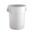 55 Gallon White Round Commercial Trash Can for Heavy-Duty Use