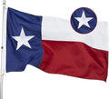 Texas Flag 5x8 ft Embroidered Star Outdoor Flag - Heavy Duty