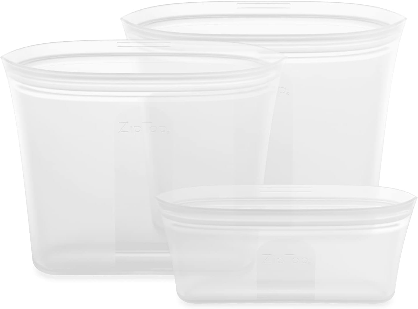 Zip Top Reusable Food Storage Bags - Eco-Friendly Silicone Set