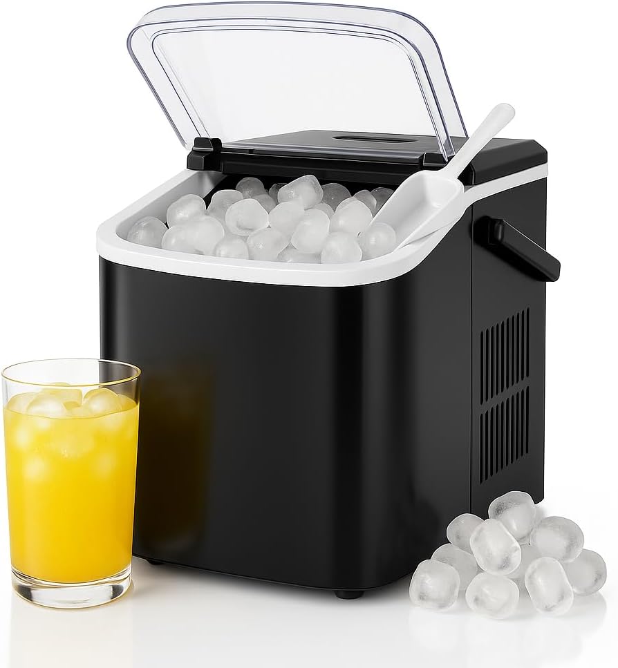 DUMOS Portable Ice Maker for Quick Ice Cubes at Home