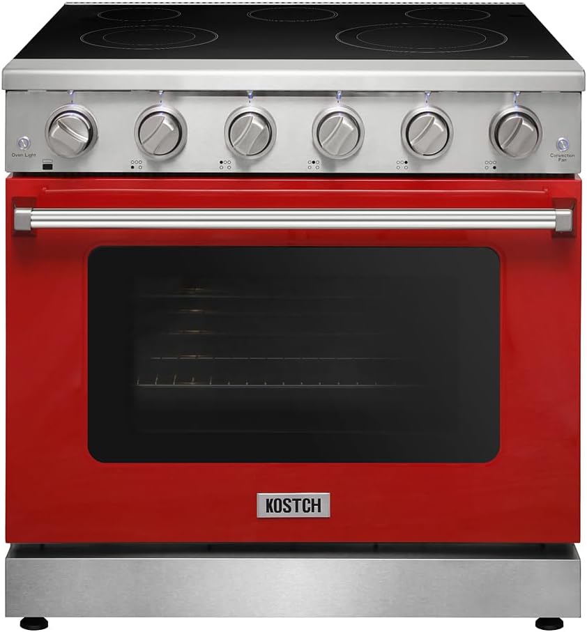 36 inch Professional Electric Range with 5 Heating Elements Cooktop
