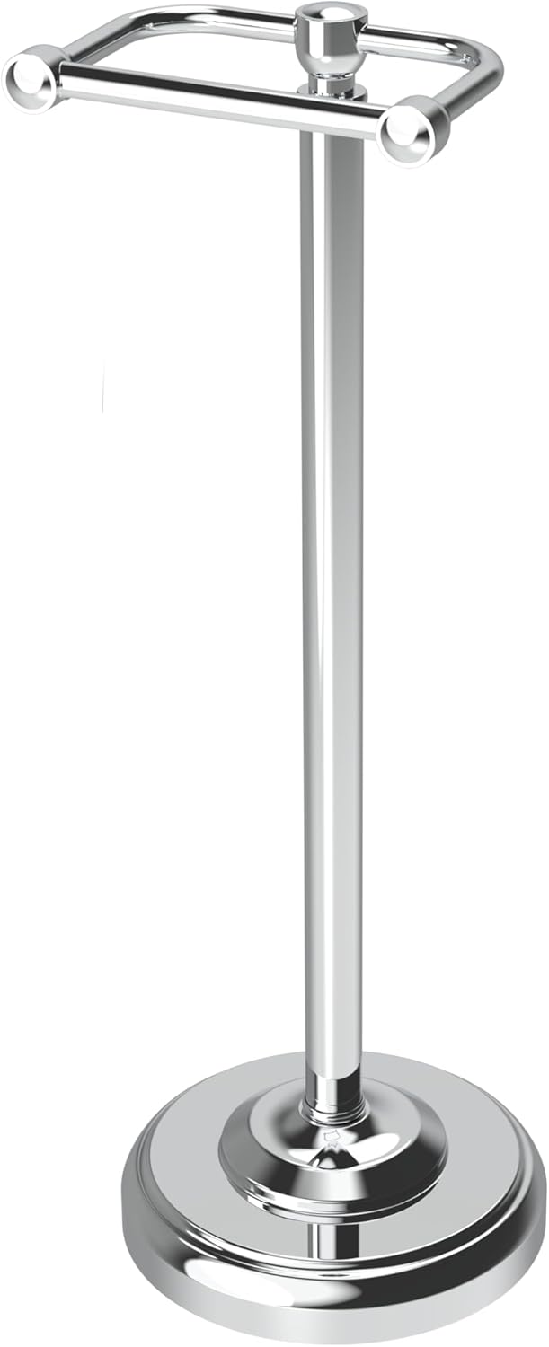 Toilet Paper Holder Stand with Pivoting Design for Stability