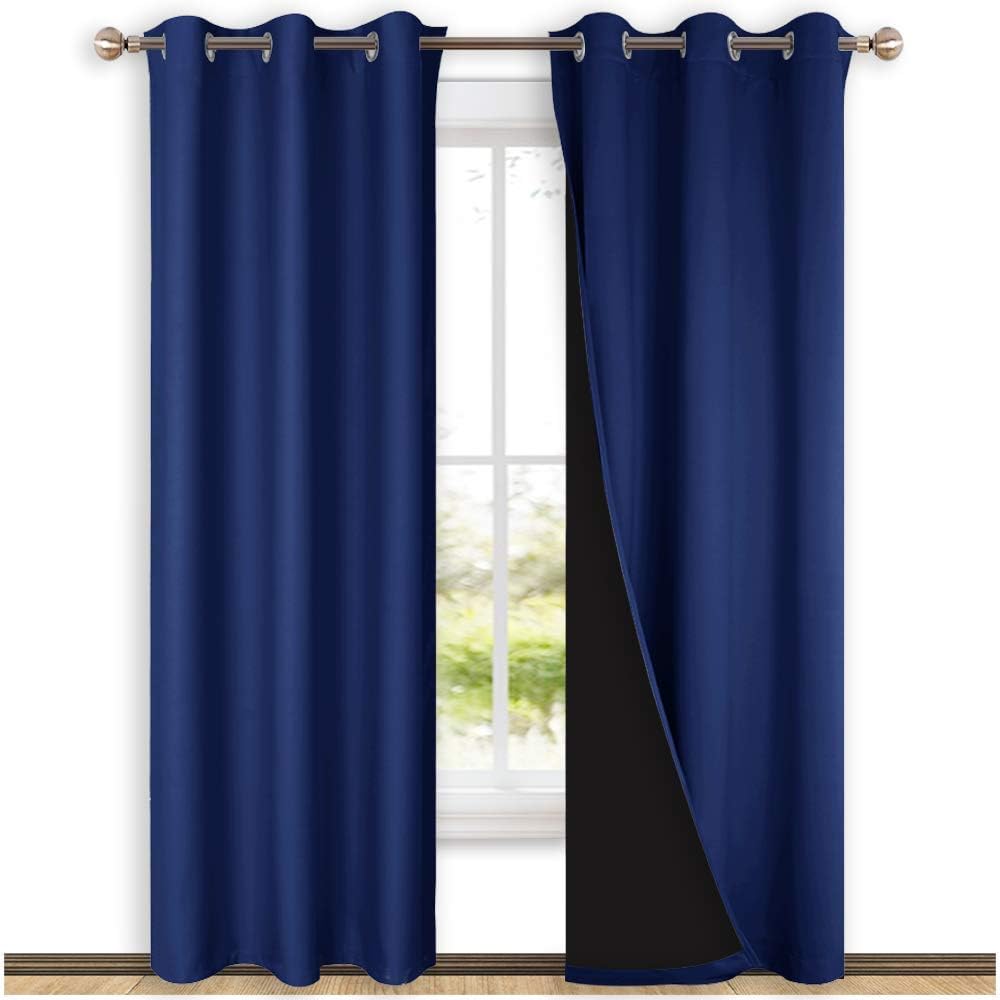 NICETOWN 100% Blackout Curtains for Complete Light Control
