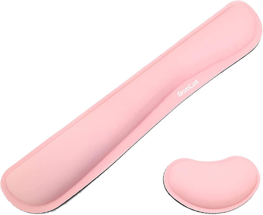 Comfort & Support: BambooLue Pink Ergo Wrist Rest Set