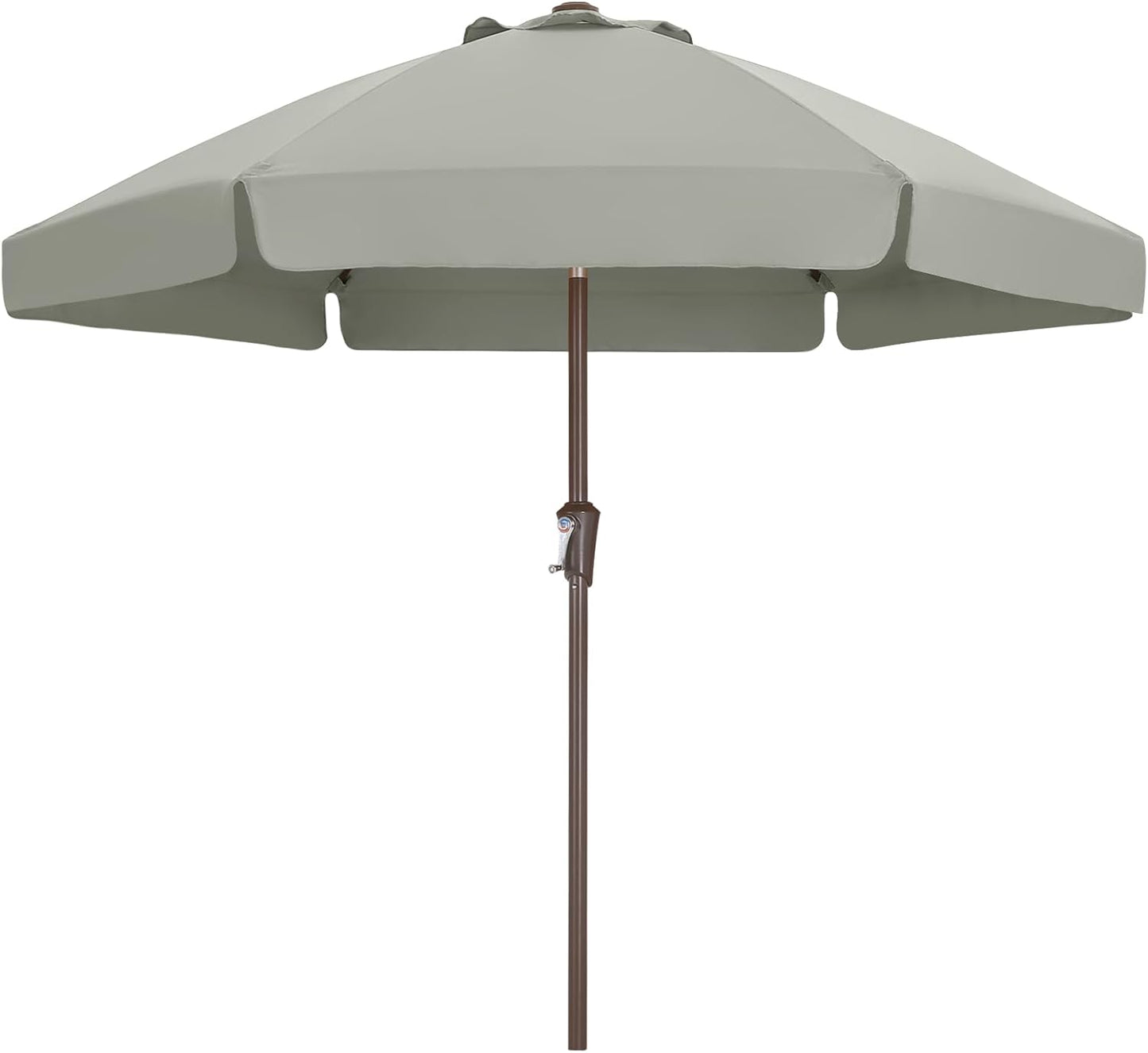 7.5ft Scalloped Patio Umbrella with Tilt and Crank Functionality