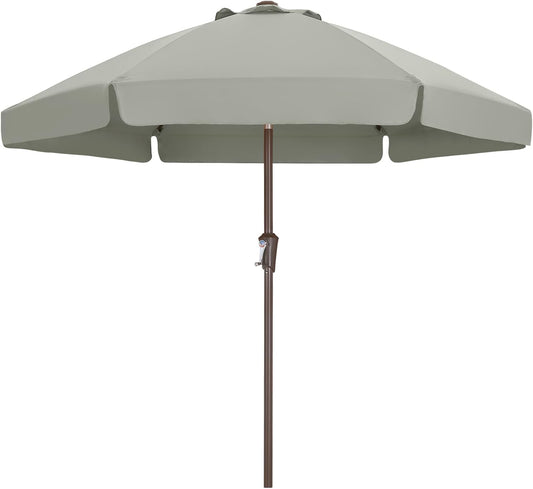7.5ft Scalloped Patio Umbrella with Tilt and Crank Functionality
