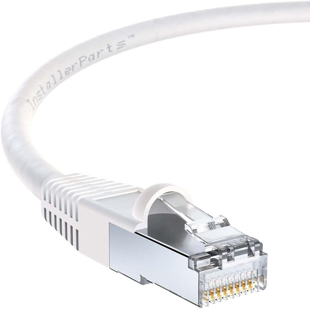 InstallerParts 50 Pack Shielded CAT5E Ethernet Cable 0.5 FT
